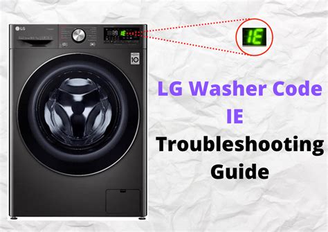 UE Error Code On LG Washer